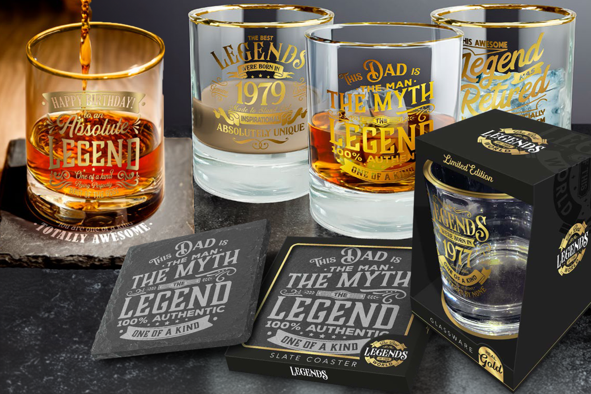 Legends Glasses and Coasters 06 Legends Glasses and Coasters
